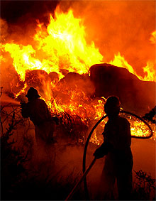Extinguido un incendio en Ourense que ha afectado a 500 hectáreas de monte