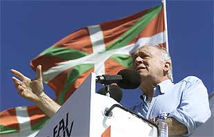 Xabier Arzalluz, en un momento del acto.