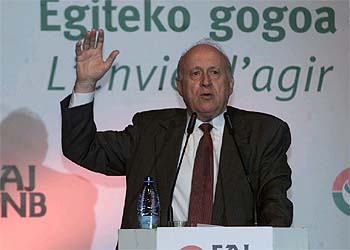 El presidente del PNV, durante su discurso en San Juan de Luz.