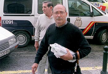 Francisco Holgado, el  Padre Coraje , a su llegada a la Audiencia el pasado mes de octubre.