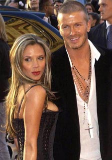 David Beckham y Victoria, a la entrada al Royal Albert Hallrnen Londres.