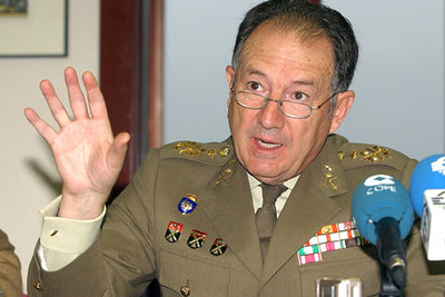 Félix Sanz, durante la conferencia de hoy.