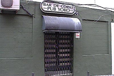 Bar de copas  Yoko , en el barrio de Carabanchel, donde ha muerto apuñalado un hombre de nacionalidad rusa.