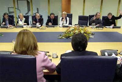 En la imagen, momento de la votación de la propuesta soberanista.