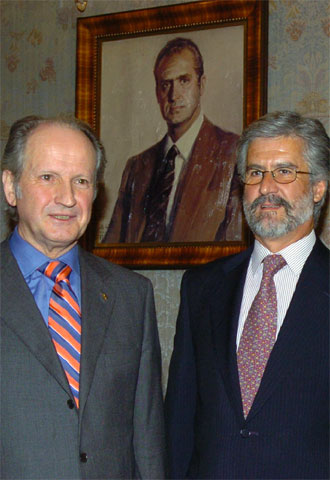 El presidente del Congreso, Manuel Marín, ha recibido esta mañana a Atutxa.