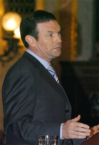 Juan José Ibarretxe, durante su intervención en el Congreso de los Diputados.