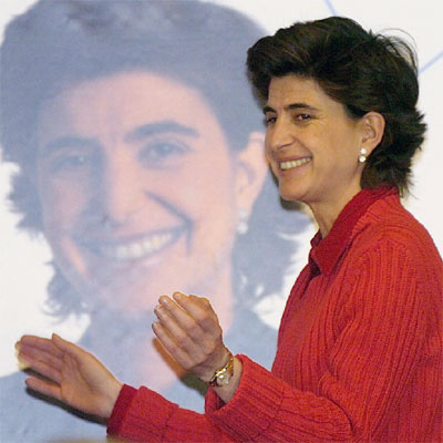 La candidata a  lehendakari  por el PP, durante el acto con apoderados y militantes de su partido en Bilbao.