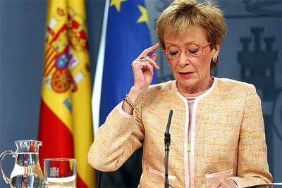 La vicepresidenta del Gobierno, María Teresa Fernández de la Vega, tras la reunión del Consejo de Ministros.