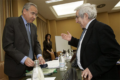 Reunión de la Comisión Constitucional celebrada hoy para dictaminar sobre la reforma del Estatuto valenciano.