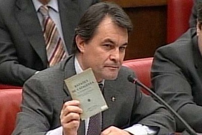 Mas, durante su intervención de hoy en el Congreso.