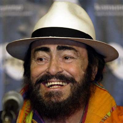 Luciano Pavarotti, durante una rueda de prensa en mayo de 2005 en Belgrado.