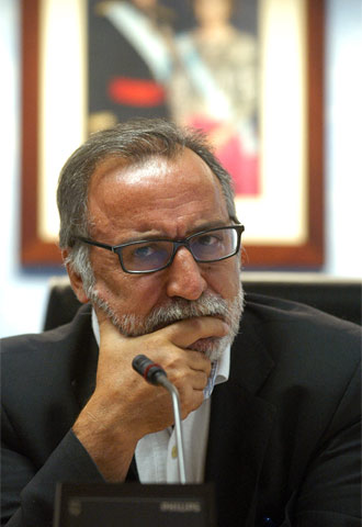 El director general de Tráfico, Pere Navarro, en la presentación del dispositivo especial para la operación salida de agosto.