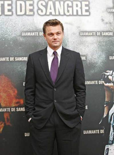 Leonardo DiCaprio, durante la presentación en Madrid de  Diamantes de Sangre .
