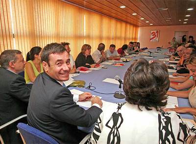 Primera reunión de la nueva Ejecutiva del Partido Socialista de Madrid.