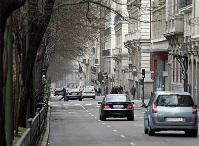 Así está el Paseo de Recoletos.