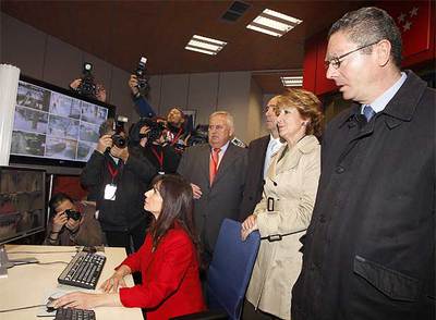 Aguirre y Gallardón, durante la inauguración del intercambiador de Moncloa.