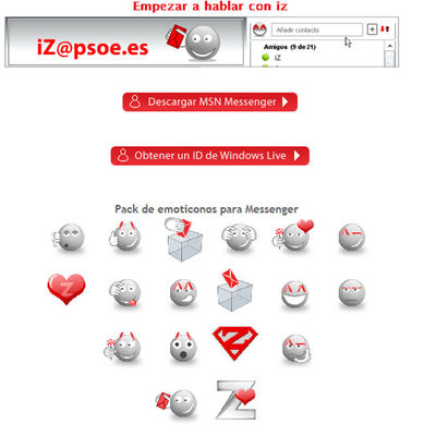 El PSOE explica su programa también a través del Messenger