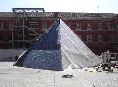 Imagen de la pirámide del Conde Duque facilitada por el Grupo  Municipal Socialista.