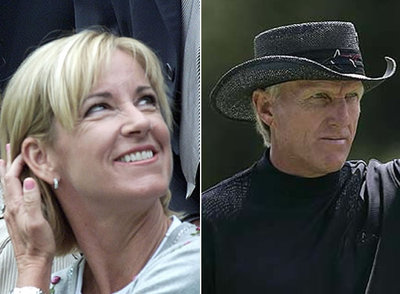 Montaje, Chris Evert a la izquierda y Greg Norman a la izquierda