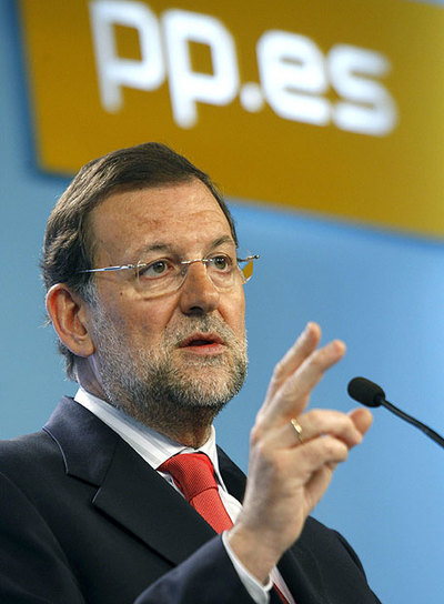 El presidente del PP, Mariano Rajoy, en la rueda de prensa tras la reunión del Comité Ejecutivo Nacional del partido.