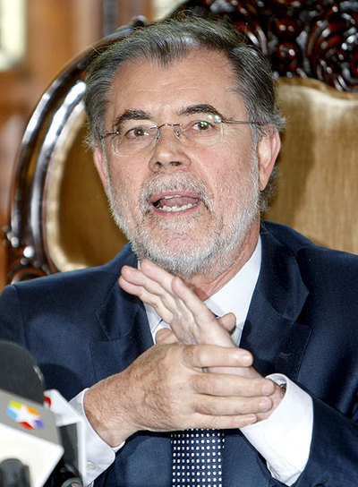 El ministro de Justicia, Mariano Fernández Bermejo, en la rueda de prensa de hoy en Madrid.