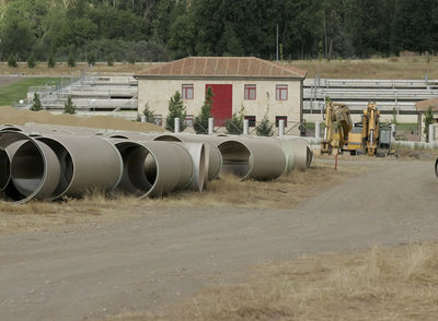 Antiguo depósito de aguas de Villamayor de la Armuña donde fue encontrado el cuerpo.