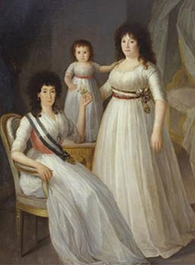 Retrato familiar de la Duquesa de Osuna como dama de la Orden de Damas Nobles de la Reina María Luisa , Agustín Esteve (1796-1797).