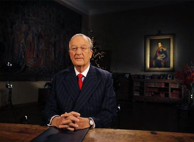 El rey Alberto II de Bélgica, en su discurso de Navidad.