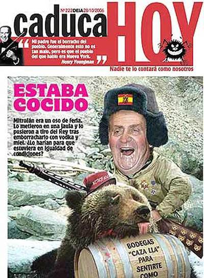 La viñeta del Rey con un oso borracho, "despiadada" pero "admisible en democracia"