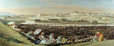 Francisco de Goya pintó  La pradera de San Isidro  desde la zona contigua a la ermita del patrón de Madrid.