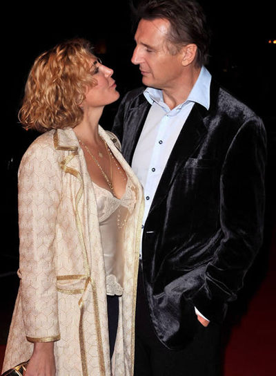 La vigilia de Liam Neeson por su mujer en Nueva York