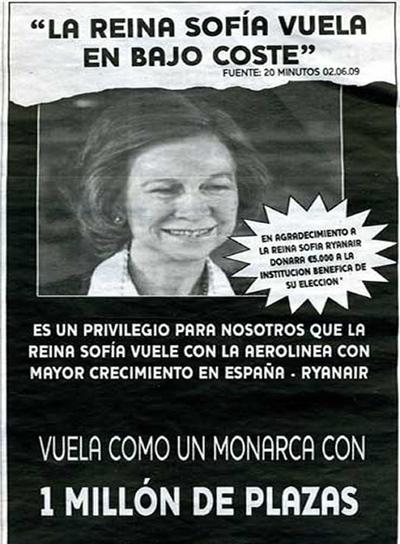 La Casa del Rey, "molesta" por la utilización de la imagen de la Reina