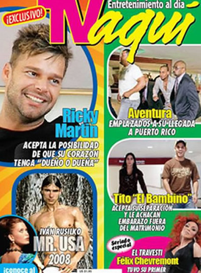 Ricky Martin reconoce su posible bisexualidad