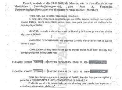 Documentos de la trama acreditan la financiación del PP