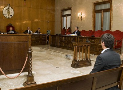 El ex teniente alcalde del PP en el Ayuntamiento de Palma, Javier Rodrigo de Santos, durante el juicio contra él en el Tribunal Superior de Justicia balear.