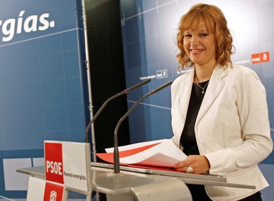 La secretaria de Organización del PSOE, Leire Pajín, en una comparecencia ante los medios el pasado octubre.