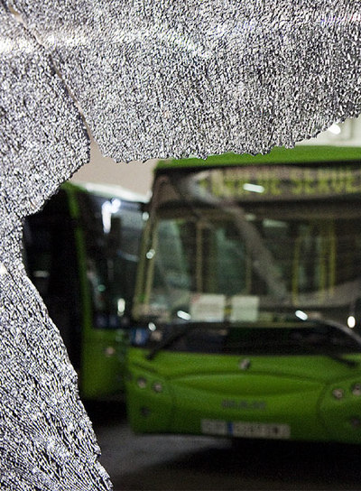 Nuevos incidentes en la huelga de autobuses de la provincia de Barcelona