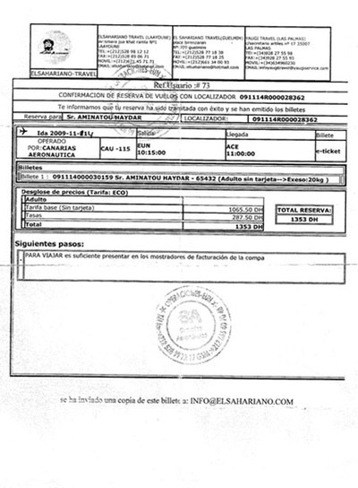 La expulsión de Aminatou Haidar del Sáhara fue premeditada