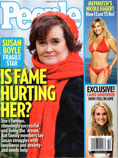 Portada de la edición de la primera semana de marzo de 2010 de la revista estadounidense  People 