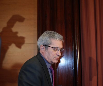 Joan Saura tras la reunión del Consejo de Instituciones del Acuerdo Estratégico.