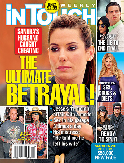 Portada de la edición estadounidense de la revista  InTouch  del 24 de marzo de 2010