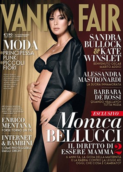 Portada de la edición italiana de  Vanity Fair  en la que aparece Mónica Bellucci
