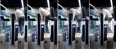 FOTOGALERIA: Malabarismo en la estación Liceu