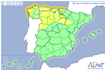 Previsión de la AEMET para hoy viernes