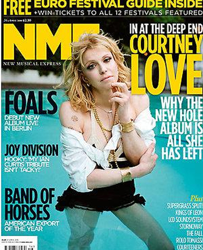 Portada de la revista británica  NME  de la semana del 21 de abril de 2010