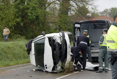 Accidente registrado el día 1 en en el municipio pontevedrés de Lalín. Se saldó con un muerto y el conductor detenido por superar la tasa de alcoholemia.