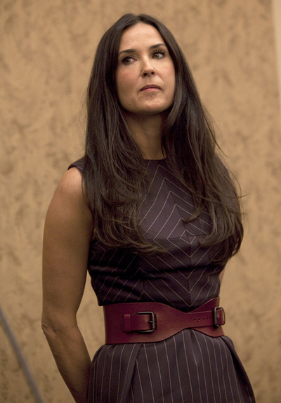 Demi Moore durante la conferencia sobre explotación infantil realizada en el Congreso de Estados Unidos el 4 de mayo de 2010