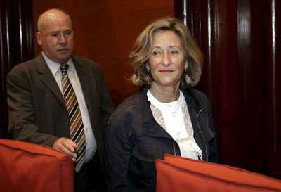 La presidenta de la Fundació Orfeó Català-Palau de la Música, Mariona Carulla, en la comisión parlamentaria.