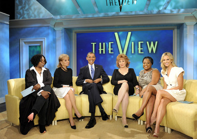 El presidente de EE UU, Barack Obama, con las presentadoras del programa  The View  de la ABC.