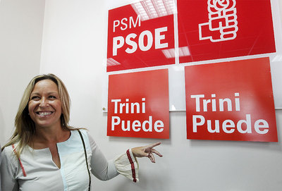 Trinidad Jiménez, durante un acto celebrado hoy en la Casa del Pueblo de Collado Villalba.